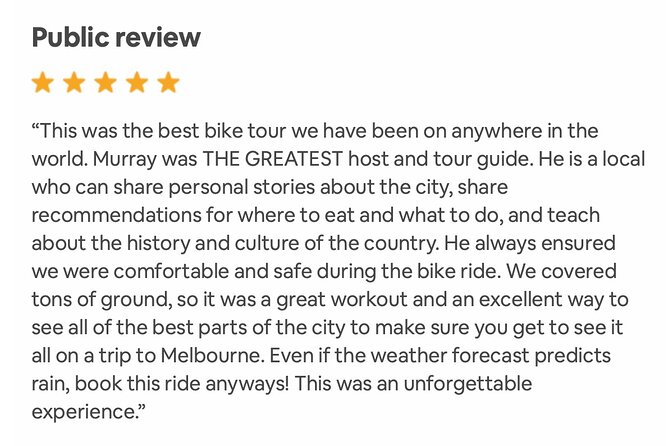 Famous Melbourne City Bike Tour - Small Group Customization: Why the Guide Matters