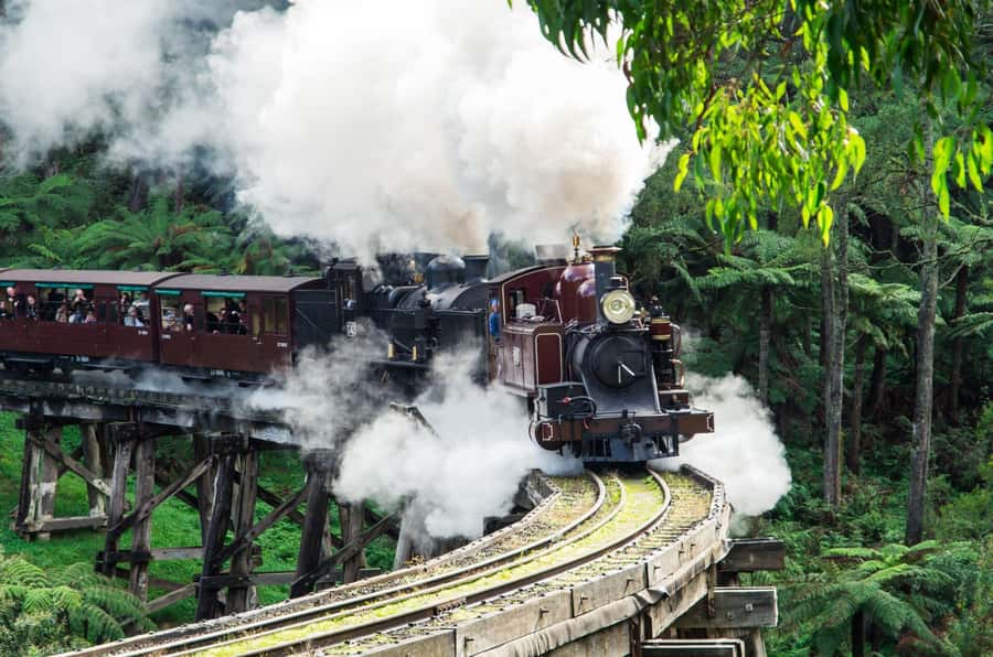 From Melbourne: Puffing Billy and Penguin Parade Combo Tour - Emerald Lake break: your chance to eat like a human
