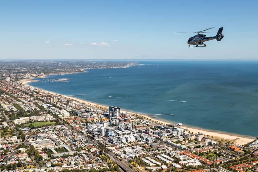 Melbourne: City and Bayside Helicopter Tour - The Bayside Moment: Sandringham Marina and the J7 Submarine Wreck