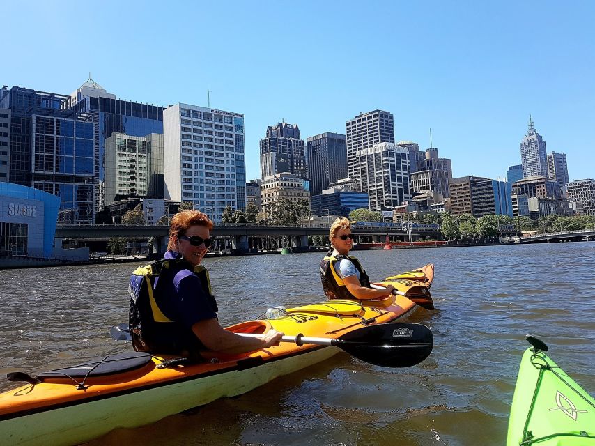 Melbourne: Iconic City Sights Kayak Experience - Coming back upstream: Crown Casino and South Bank views