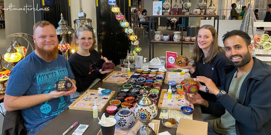 Melbourne: Mosaic Art Classes - Turkish Lamp Workshop - The Tea Break Isn’t Just a Bonus