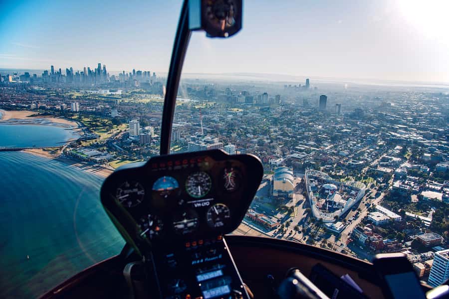 Melbourne: Private City & Beaches Helicopter Ride - The private helicopter feeling: take-off, headsets, and window views