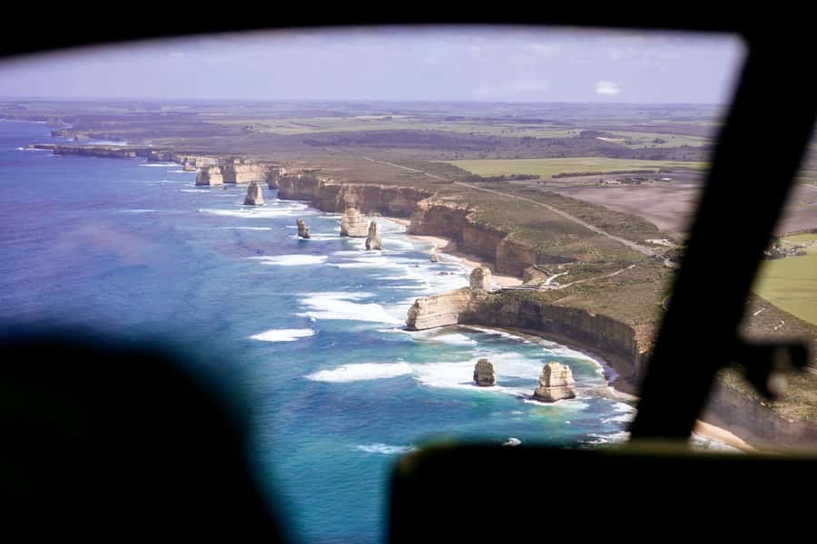 Melbourne: Private Helicopter Flight to the 12 Apostles - Over the coast: The Grotto, the Twelve Apostles formations, and Bay of Islands