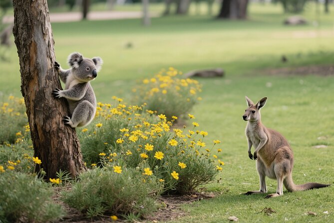 Melbourne Puffing Billy Penguin wine choc(16 max) Hotel Pick Up - Maru Koala and Animal Park: close wildlife, optional cost, schedule-dependent