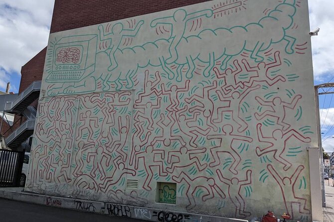 Melbourne Street Art Quest: Self-Guided Urban Story Game - Collingwood Haring Mural: A Survivor You Can Spot