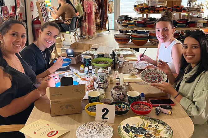 Paint and Sip Classes Melbourne: Ceramic Plates & Bowls - What you actually do: painting ceramic plates and bowls