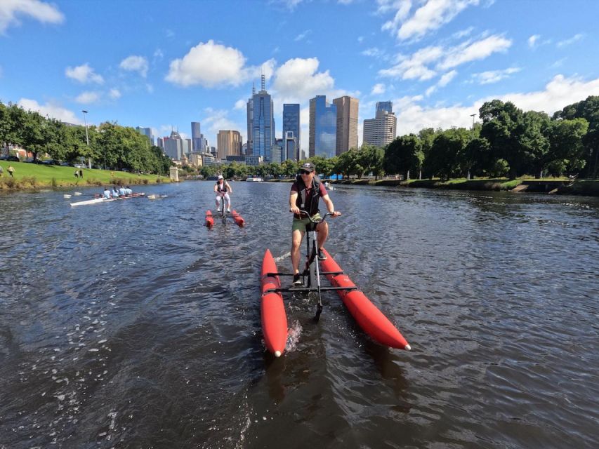 Yarra River, Melbourne Waterbike Tour - The turnaround toward South Wharf and the ride back to VRA