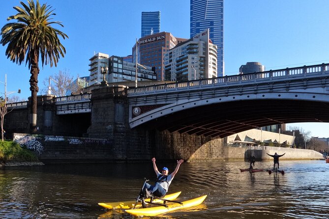 Yarra River Waterbike Tour - City landmarks on the water: Federation Square, Melbourne Park, Flinders Street